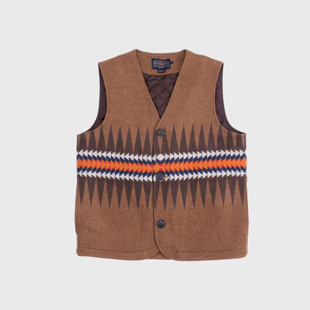 Pendleton Quilted Outdoor Vest Sawtooth Ridge Brown – Brands Democracy