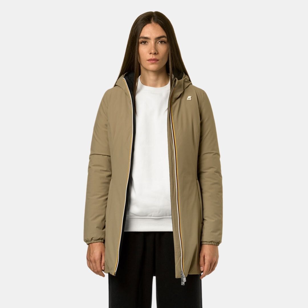 K-Way Jacket Denise St Warm Reversible Beige T-Black