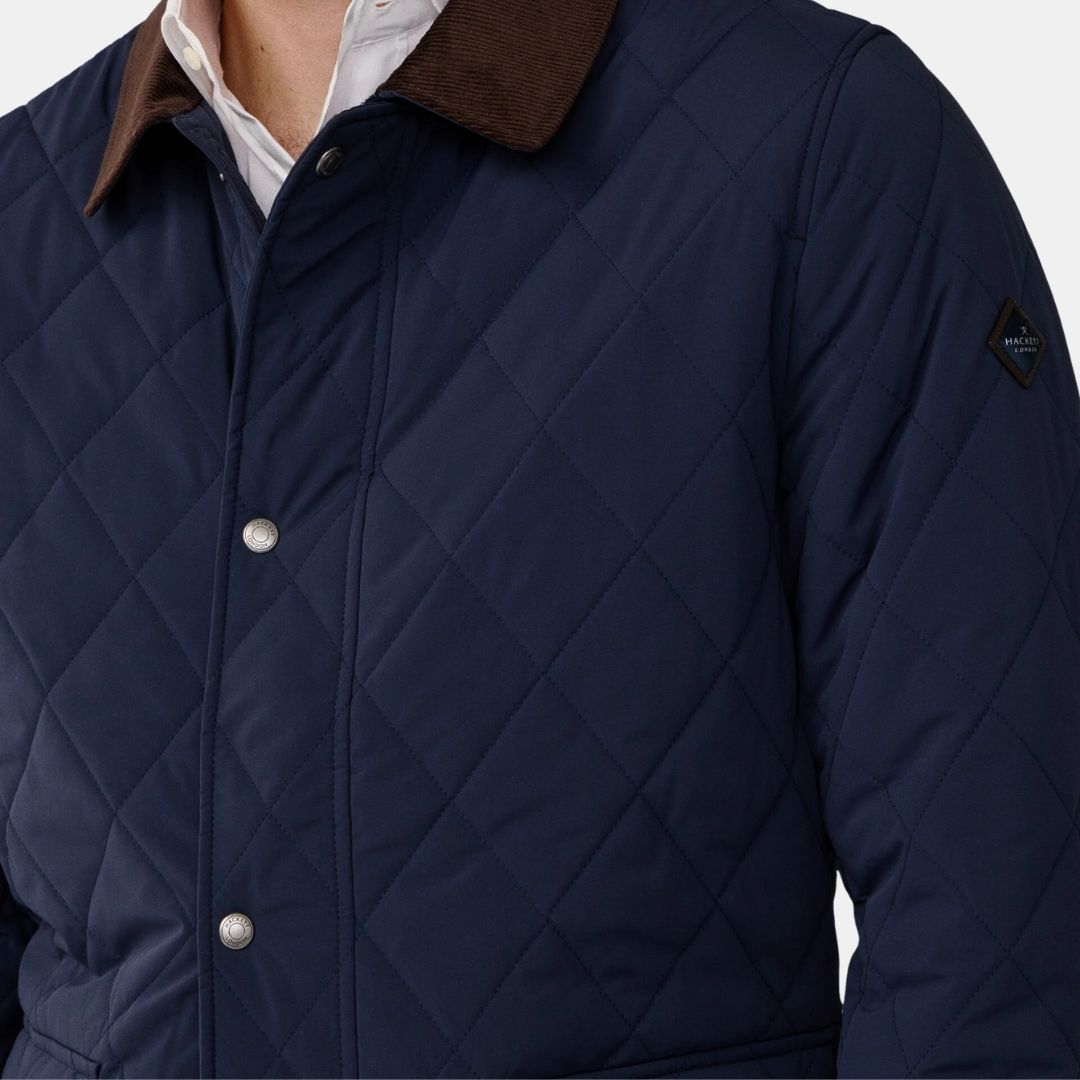 Hackett London Padded Coat Midnight Blue – Brands Democracy