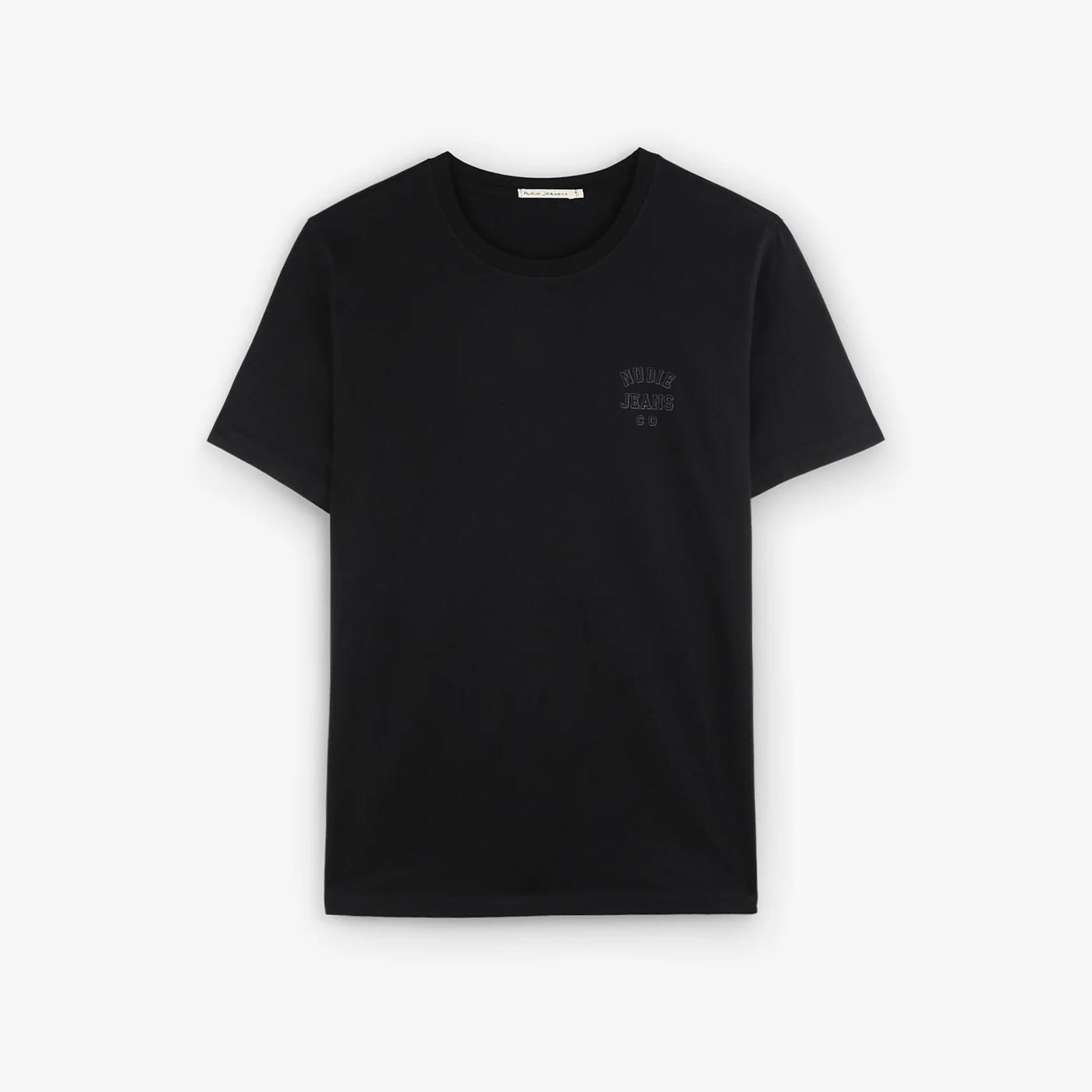 Nudie Jeans Co Roy Logo T-Shirt Schwarz – Brands Democracy