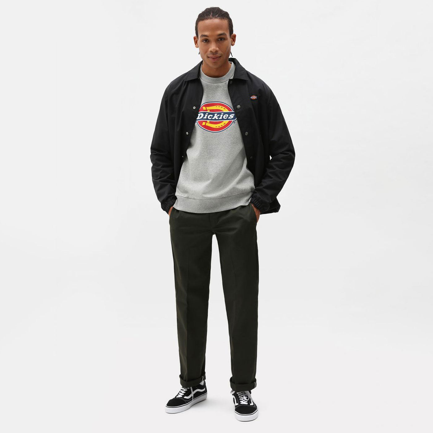 Dickies Icon Logo Sweatshirt Grey Brands Democracy
